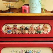 tyttw油画风姜饼人冰箱贴磁性贴新年圣诞，家居氛围装饰树脂彩绘