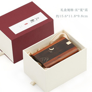 红木制创意艺术铜笔筒 原木复古中国风学生桌面文具收纳盒摆件 实