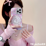 适用于iphone15promax手机壳双层imd粉色芭蕾，苹果141312少女ins风，硬全包防摔高级感保护套
