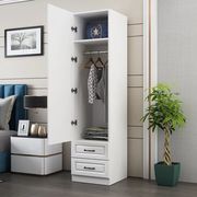 单人衣柜欧式简易单门50宽立柜飘窗柜卧室小型储物角柜木质收纳柜