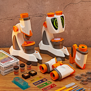 儿童科学显微镜专业中小学生玩具，1200倍迷便携你生物实验套装礼物
