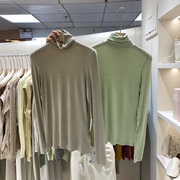 fn韩版2022秋季女装高领，套头修身显瘦纯色，打底衫长袖羊毛t恤