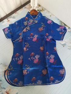织锦绸缎原创复古老上海手工旗袍短袖中式礼服宴会晚装旗袍上衣