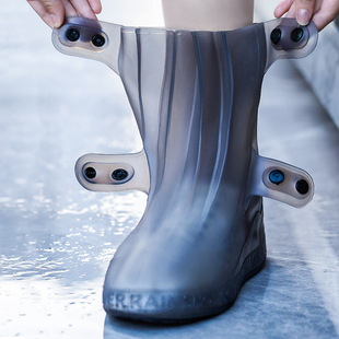 鞋套外穿防水男款雨天防雨鞋套防滑耐磨硅胶雨鞋水鞋儿童脚套雨靴