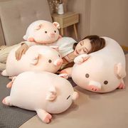 正版靠垫猪猪可爱猪公仔，抱枕软萌猪，毛绒玩具以上礼物床上靠枕枕头