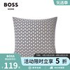 Hugo Boss全棉贡缎商务几何家用沙发抱枕靠垫含芯1个装