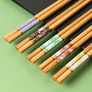 楠竹筷子家用高温碳化竹筷中式筷子健康楠竹家庭酒店餐具防滑筷子