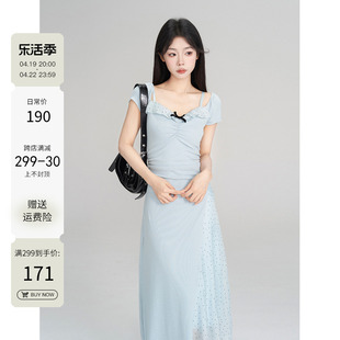 一颗小野莓设计感韩系甜美气质，长裙时尚百搭盐系千金连衣裙女夏季