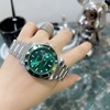 时尚表带潮流气质中性手表绿大表盘个性手表女表胶带诗高迪不锈钢