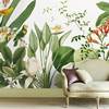 热带植物壁纸美式风景欧式背景墙纸，植物大型壁画，满屋来图定制墙纸