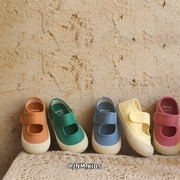 韩版时尚浅口帆布鞋2023秋季男女中童小布鞋幼儿园软底室内鞋
