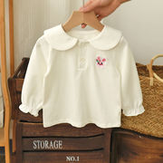 女童长袖T恤春季韩版可爱女宝宝圆领长袖上衣1岁中小童春装打底衫