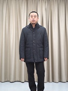 方仕尼克服男可脱卸帽獭兔，皮毛一体内胆可拆卸秋冬羽绒服外套