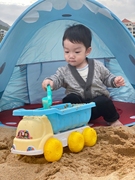 儿童沙滩帐篷玩水挖沙海边遮阳防晒秒开折叠便携式简易速开游戏屋