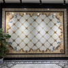 客厅地砖拼花瓷砖走廊，过道微晶镀金无限拼抛晶砖欧式拼图地板砖