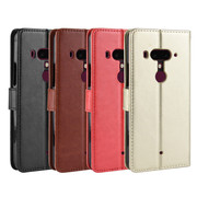 适用HTC U12 Plus手机皮套HTC U12+翻盖手机壳U12plus疯马纹保护套