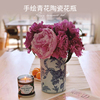 青花瓷花瓶新中式风格国风蓝色，印花白底青花瓷经典，陶瓷花瓶可水培
