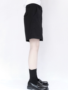 lf原创设计日系jkdk制服正版黑色基础款百搭西裤短裤男女款夏季