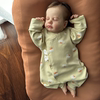roubaby新生婴儿男女宝宝，儿童秋冬舒绒棉连体衣，爬服包手和尚服0-3