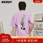 NERDY2023年夏季ins情侣DNA系列兔子印花短袖T恤女街头潮牌上衣