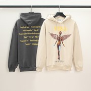 Kanye Diablo High Set Nirvana Angel made old hoodie swea