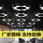 led办公室齿轮吊灯现代简约创意个性装饰灯具，健身房工业风格灯饰