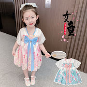 汉服儿童女夏季超仙连衣裙，2023女童中小童，中国风古风雪纺裙子