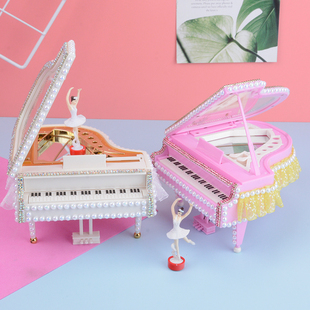 创意diy钢琴音乐盒材料，包儿童手工制作八音盒，女孩生日礼物套装