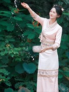 西双版纳传统复古傣族服装女高级感重工春秋套装民族风写真舞蹈服