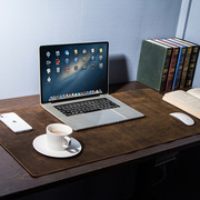 办公桌垫复古疯马皮笔记本电脑鼠标垫超大防滑台式电脑桌皮垫