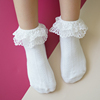 儿童袜子宝宝公主白色蕾丝袜舞蹈，拉丁舞短袜纯棉，女童花边袜春秋款
