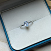 天然托帕石海蓝宝石戒指女戒指开口时尚小巧范潮气质生日礼物