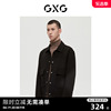 羊毛gxg男装商场，同款极简系列黑色，简约短大衣22年冬季