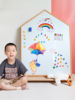 儿童画板磁性双面白板幼儿大号房子黑板宝宝涂鸦写字板支架式家用