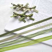 绿色丝带藤蔓植物树叶彩带铃，兰花发饰配件手工，自制蝴蝶结发夹材料