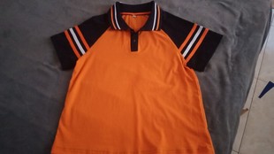 橘色polo衫校服t恤定制短袖，衬衫短裤小学生运动裤裙子幼儿园服做