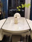 折叠椭圆形透明塑料桌布pvc软玻璃伸缩大圆桌桌垫免洗防油水晶板