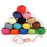 麻绳装饰品 彩色绳子diy手工编织材料捆绑绳家用照片墙装饰细麻绳