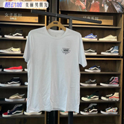 VANS范斯经典男士白黑格子大LOGO圆领运动休闲短袖T恤VN0A3ZN9WHT