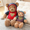 红色绿色卫衣小熊公仔毛绒，玩具可爱玩偶毛茸茸熊熊生日礼物
