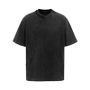 「Freshclean」复古水洗黑做旧宽松反缝线解构短袖t恤