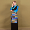 纤沫藏装女藏式外套拼色西藏服锅庄裙，康巴藏袍博拉藏族服装民族风