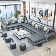现代简约北欧大小户型免洗科技，布沙发(布沙发，)客厅家用布艺沙发转角组合