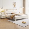 洛西亚现代简约实木床1.8m双人床北欧白色奶油风小户型主卧储物床