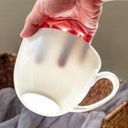 骨瓷泡面杯家用陶瓷带盖大号牛奶杯微波燕麦粥碗密封保鲜杯早餐碗