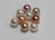 7-7.5mm天然色淡水珍珠裸珠散珠 diy手工制作颗粒珠 正圆微瑕