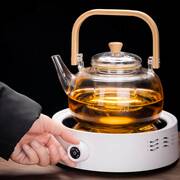 电陶炉煮茶器玻璃煮茶壶，泡茶烧水壶茶具套装家用全自动蒸汽煮茶炉
