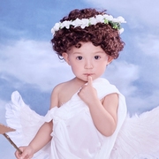 儿童影楼天使翅膀道具1-2花童走秀恶魔翅膀装饰白色羽毛儿童玩具