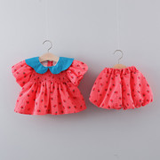 女童夏装20221婴幼儿衣服2韩版3娃娃衫宝宝两件套春装裙子4岁