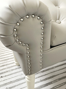 欧式实木储物皮沙发白色床尾，换鞋凳时尚创意简约现代长条凳子收纳